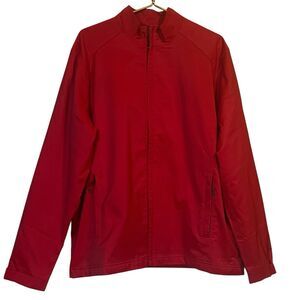 NWT Cutter & Buck WeatherTec Red Jacket L Hidden Pocket Golf Fall Layering